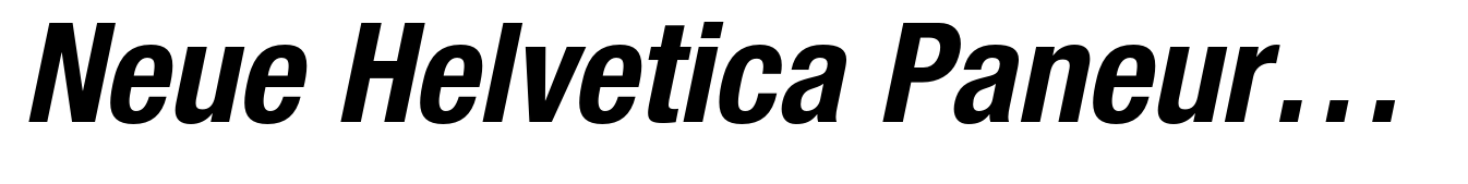 Neue Helvetica Paneuropean 77 Condensed Bold Oblique